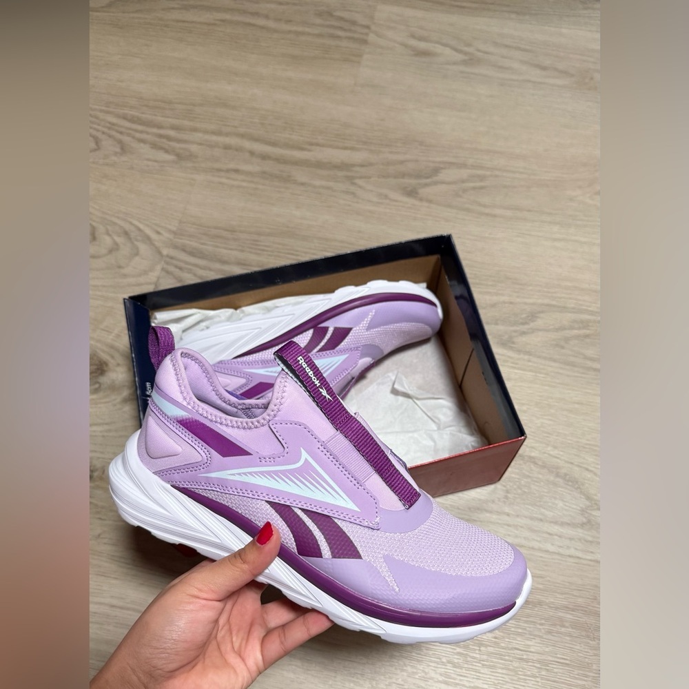 Reebok Lavender and Purple Slip-On Athletic Sneakers